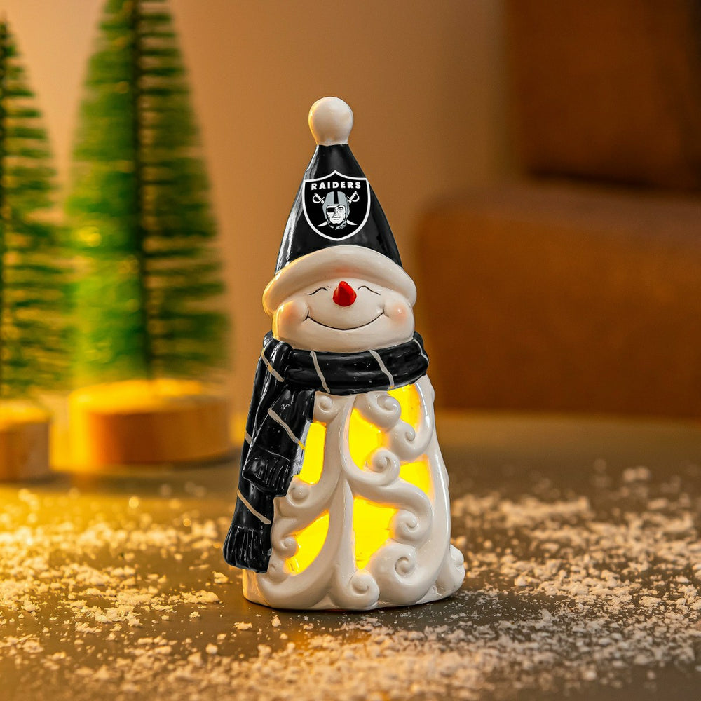 Las Vegas Raiders Snowman LED Statuary, 8" - NFL Home
