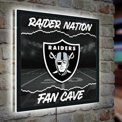 Las Vegas Raiders 23"H x 23"L LED Wall Decor, Edgelite, Square - NFL Home