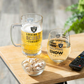 Las Vegas Raiders, Stemless 17OZ Wine & Beer 16 OZ Gift Set - NFL Home