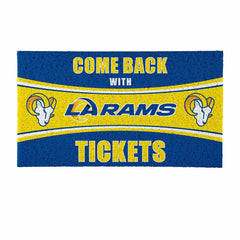 28" x 16" PVC Trapper Mat, Come Back with Tickets, Los Angeles Rams - NFL