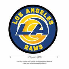 LED Wall Decor, Round, Los Angeles Rams - NFL Home