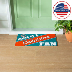 Miami Dolphins, PVC Mat COLOR, Home of a Fan - NFL