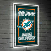Miami Dolphins NFL Football Rectangle Neolite LED Decor - NFL Home