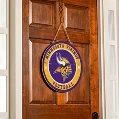 Minnesota Vikings Round Door Décor with Hanging Rope, 18x18 - NFL Home