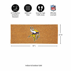 Minnesota Vikings Extra Large Full Color Coir Mat, 60"x24" - NFL