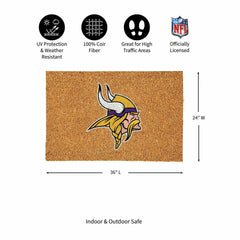 Minnesota Vikings Large Full Color Coir Mat, 36"x24" - NFL