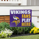 Minnesota Vikings Coroplast Yard Sign "Fans Play Here" - NFL Home