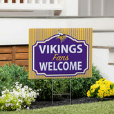 Minnesota Vikings Coroplast Yard Sign, "Fans Welcome" - NFL Home