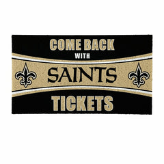 28" x 16" PVC Trapper Mat, Come Back with Tickets, New Orleans Saints - NFL