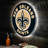 LED Wall Decor, Round, New Orleans Saints - NFL Home