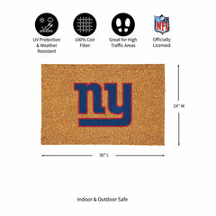 New York Giants Large Full Color Coir Mat, 36"x24" - NFL