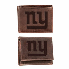 New York Giants, Bi-Fold and Tri-Fold Wallet Gift Set, Brown - NFL Home