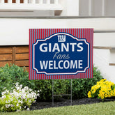 New York Giants Coroplast Yard Sign, "Fans Welcome" - NFL Home