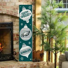 47" Double Sided Leaner, Philadelphia Eagles, Christmas - NFL Home