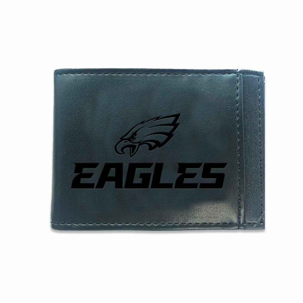 Front Pocket Wallet w/ RFID Blocking, Philadelphia Eagles, Black - NFL Home