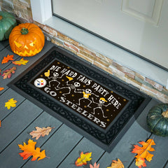 Pittsburgh Steelers Flocked Coir Halloween Sassafras Switch Mat, 22"x1 - NFL