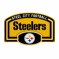 Pittsburgh Steelers USA Embossed Steel Wall Sign, 11" x 17" - NFL Home