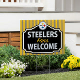 Pittsburgh Steelers Coroplast Yard Sign, "Fans Welcome" - NFL Home