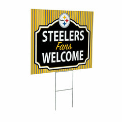 Pittsburgh Steelers Coroplast Yard Sign, "Fans Welcome" - NFL Home