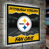 Pittsburgh Steelers 23"H x 23"L LED Wall Decor, Edgelite, Square - NFL Home