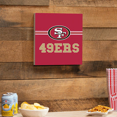 San Francisco 49ers Wood Wall Sign, 12x12 - NFL Home