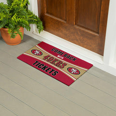 28" x 16" PVC Trapper Mat, Come Back with Tickets, San Francisco 49ers - NFL