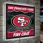 San Francisco 49ers 23"H x 23"L LED Wall Decor, Edgelite, Square - NFL Home