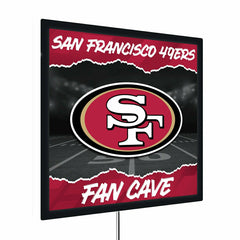 San Francisco 49ers 23"H x 23"L LED Wall Decor, Edgelite, Square - NFL Home