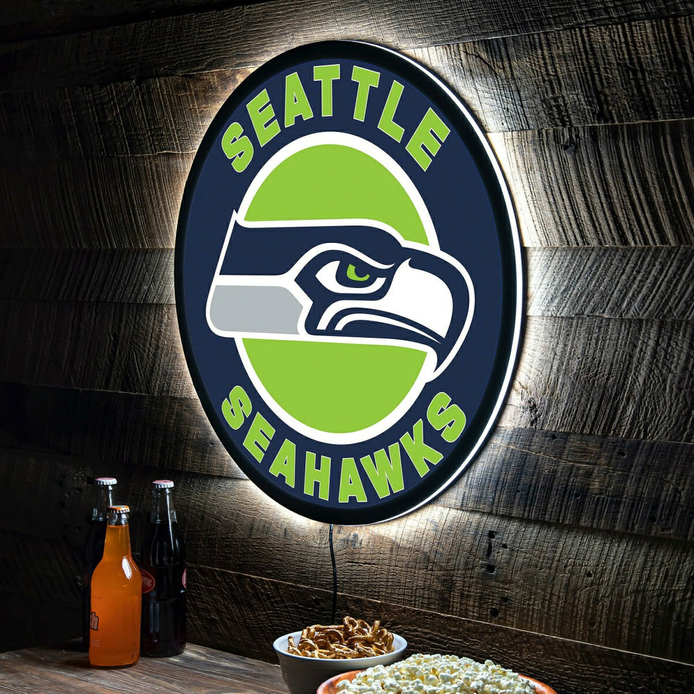 LED Wall Decor, Round, Seattle Seahawks - NFL Home