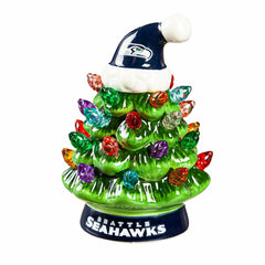 4" Mini LED Tabletop Christmas Tree, Set of 2, Seattle Seahawks - NFL Home