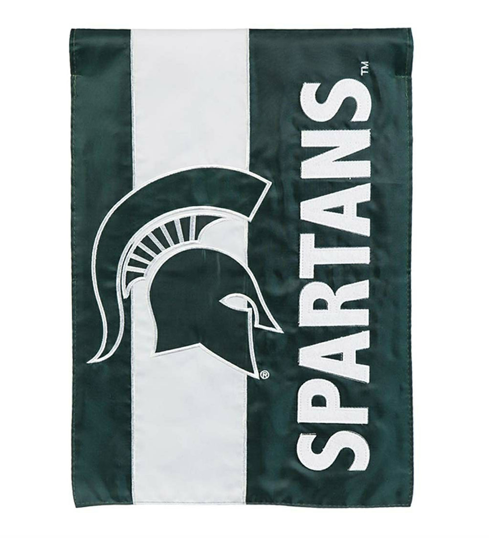 Double-Sided Embellished NCAA College Team Pride Applique House Flag, - Home Collegiate