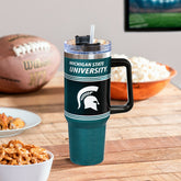 40oz Stainless Steel Canyon Cup w/ Straw, Michigan State University - Home Collegiate