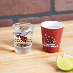 Arizona Cardinals 4-Piece Ceramic and Glass 2oz. Shot Glass Set - Home