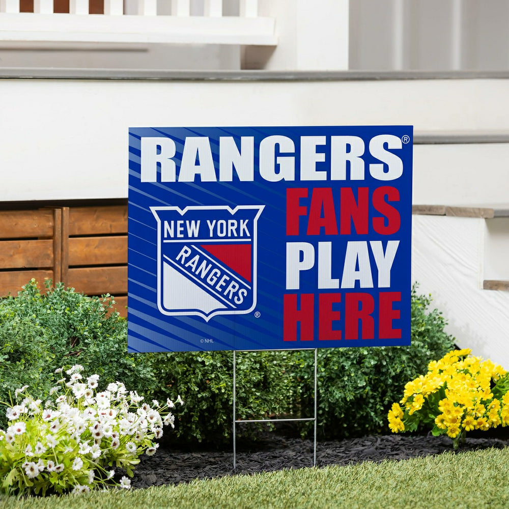 New York Rangers Coroplast Yard Sign "Fans Play Here" - NHL Home