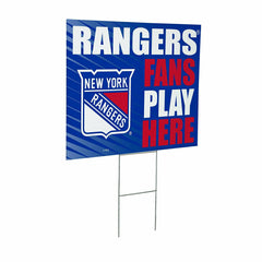 New York Rangers Coroplast Yard Sign "Fans Play Here" - NHL Home