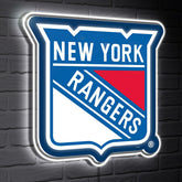 New York Rangers LED Wall Decor, Glazelite, Logo - NHL Home
