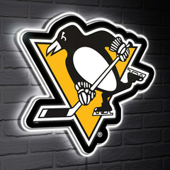 Pittsburgh Penguins LED Wall Decor, Glazelite, Logo - NHL Home