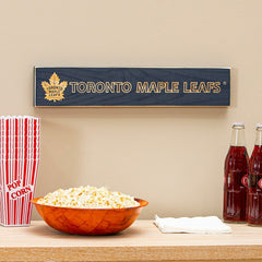 Toronto Maple Leafs Engraved Wood Sign, 3.5" x 18" - NHL Home