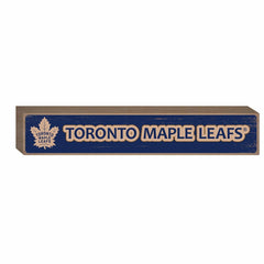 Toronto Maple Leafs Engraved Wood Sign, 3.5" x 18" - NHL Home
