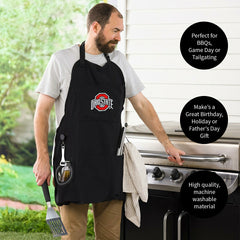 Grill Apron, Black, Ohio State University - Home Collegiate