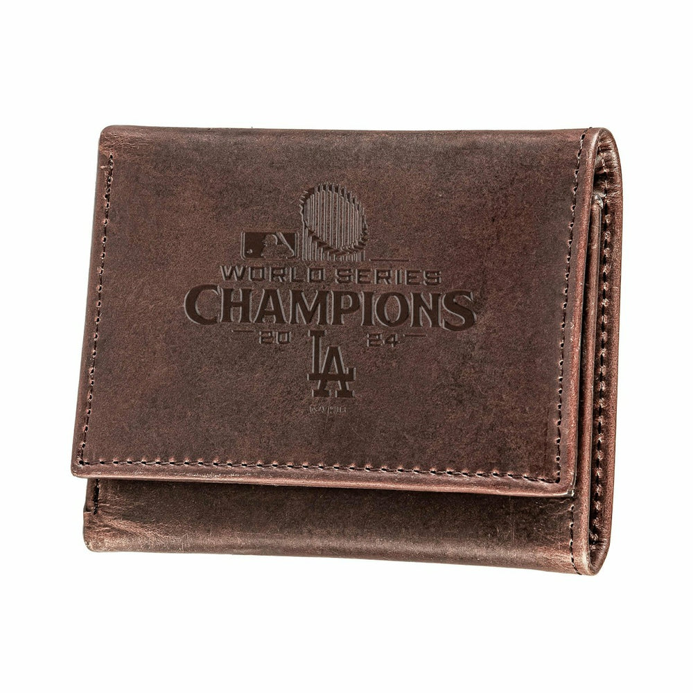 Los Angeles Dodgers Tri-Fold Wallet, Brown, World Series Champions 202 - MLB Home