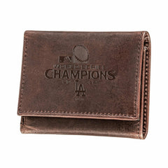 Los Angeles Dodgers Tri-Fold Wallet, Brown, World Series Champions 202 - MLB Home