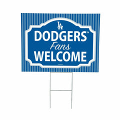 Los Angeles Dodgers Coroplast Yard Sign, "Fans Welcome" - MLB Home