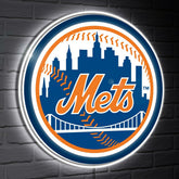 New York Mets LED Wall Decor, Glazelite, Logo - MLB Home