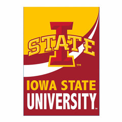 Iowa State University Burlap Flag House Size - Sale Collegiate Home