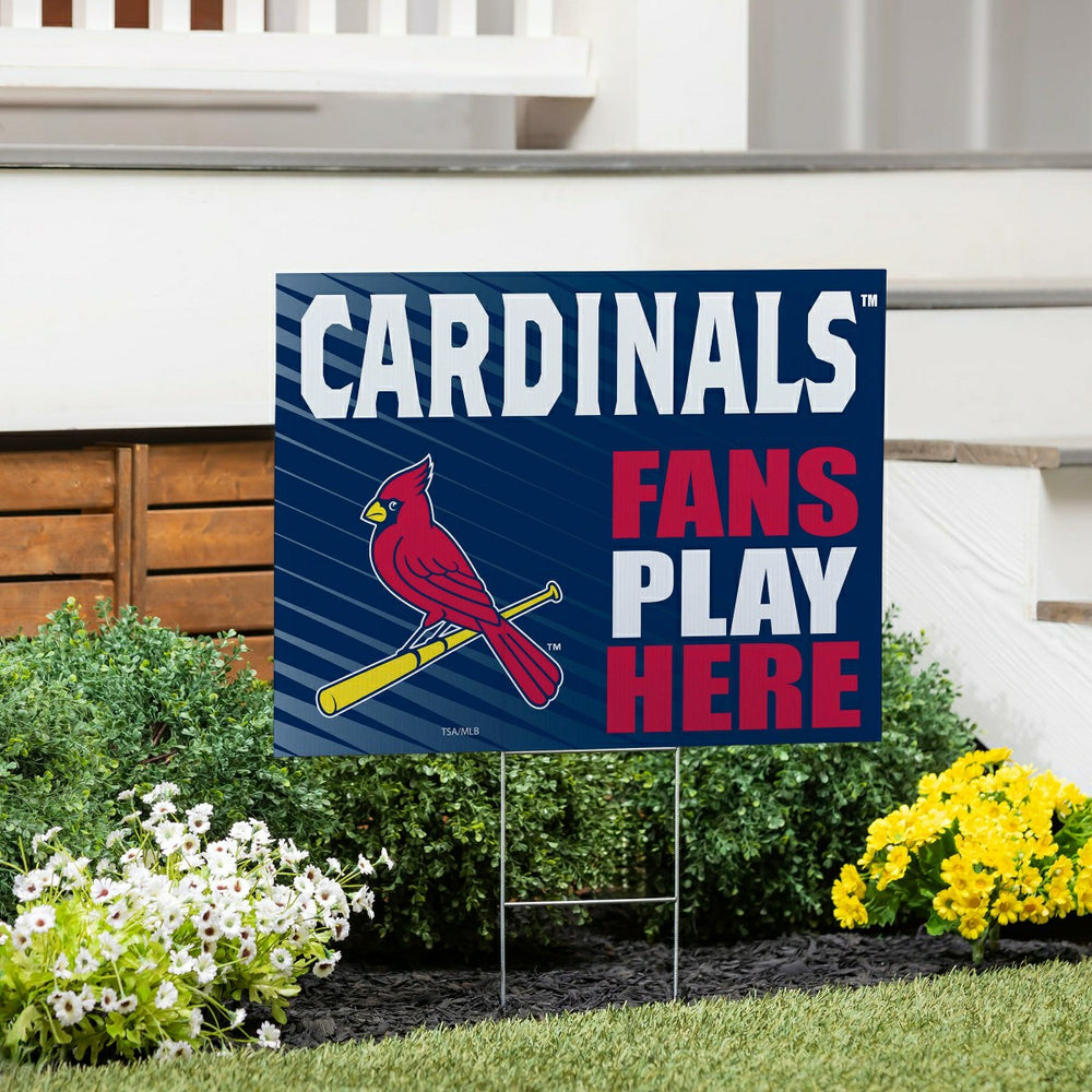 St Louis Cardinals Coroplast Yard Sign "Fans Play Here" - MLB Home