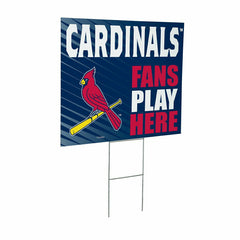 St Louis Cardinals Coroplast Yard Sign "Fans Play Here" - MLB Home