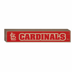 St Louis Cardinals Engraved Wood Sign, 3.5" x 18" - MLB Home