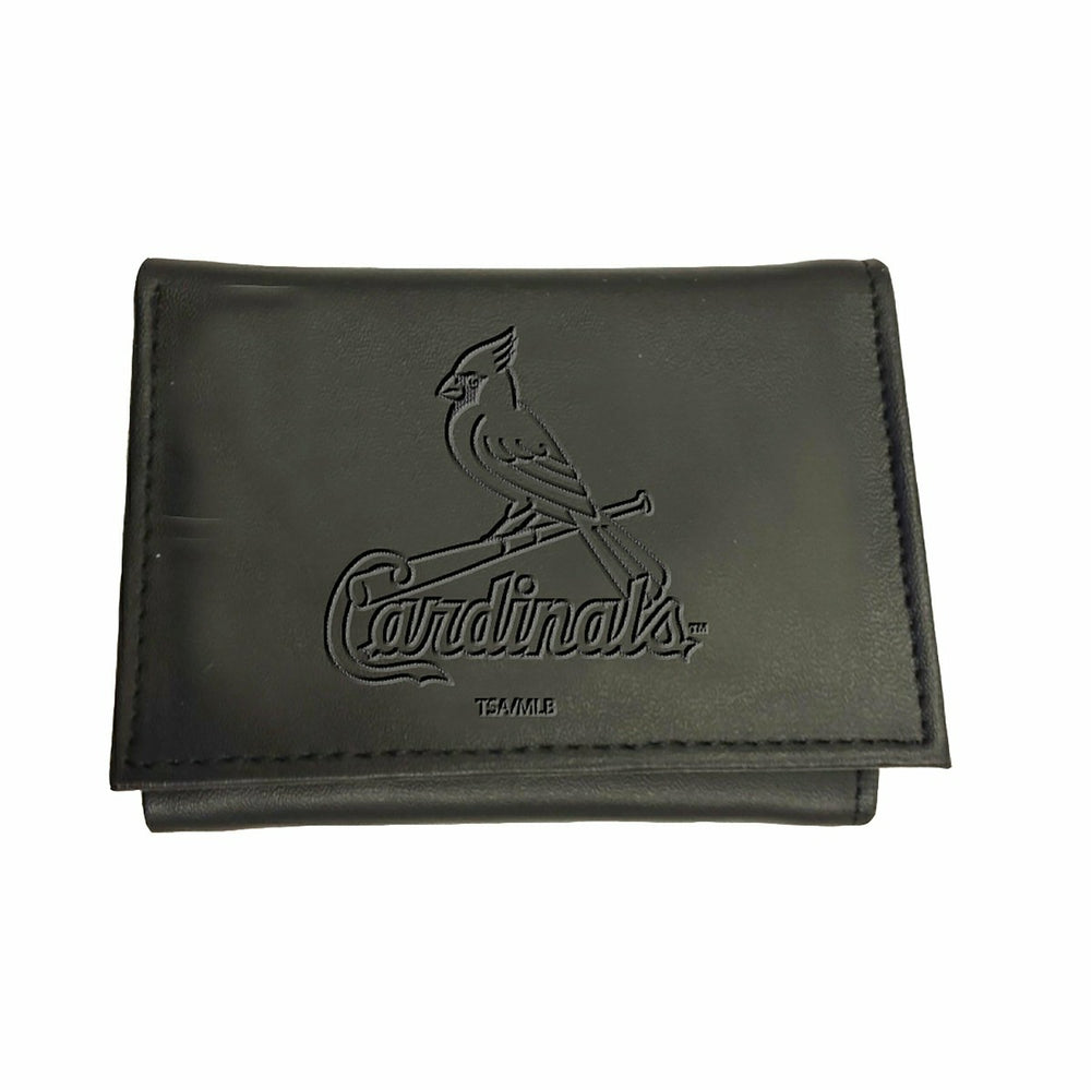 St Louis Cardinals Tri-Fold Wallet Black - MLB Home