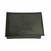 St Louis Cardinals Tri-Fold Wallet Black - MLB Home